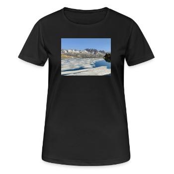 Lake Bramant in June - Women's Breathable T-Shirt - black - Front - AI Model Female 172 light (172cm)