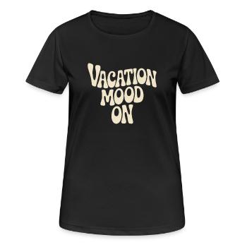 Ambiance de vacances sur le festival d’été Travel Club vacances - T-shirt respirant Femme - noir - Devant - AI Model Female 172 light (172cm)