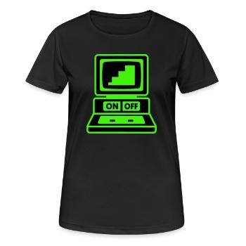 Computer Minimal Pop Art - Women's Breathable T-Shirt - black - Front - AI Model Female 172 light (172cm)
