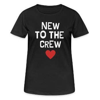 New to the crew - Frauen T-Shirt atmungsaktiv - Schwarz - Vorne - AI Model Female 172 light (172cm)