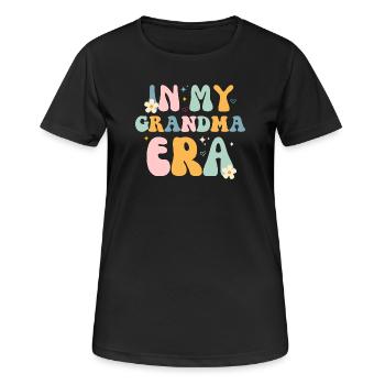 Design Tendresse Grandma - T-shirt respirant Femme - noir - Devant - AI Model Female 172 light (172cm)