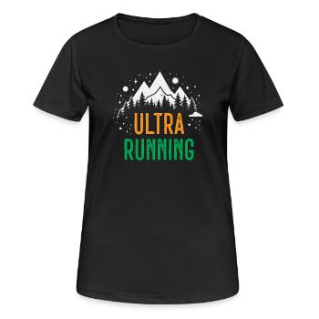Ultra Running - Women's Breathable T-Shirt - black - Front - AI Model Female 172 light (172cm)
