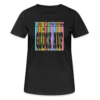 zeche ruhrgebiet - Frauen T-Shirt atmungsaktiv - Schwarz - Vorne - AI Model Female 172 light (172cm)