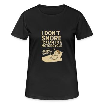 Motorcycles snoring - Women's Breathable T-Shirt - black - Front - AI Model Female 172 light (172cm)