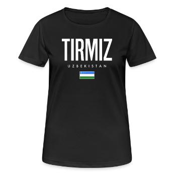 Tirmiz Ouzbékistan - T-shirt respirant Femme - noir - Devant - AI Model Female 172 light (172cm)