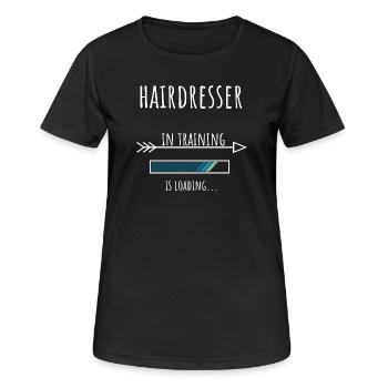 Hairdresser Geschenk Beruf Ausbildung - Frauen T-Shirt atmungsaktiv - Schwarz - Vorne - AI Model Female 172 light (172cm)
