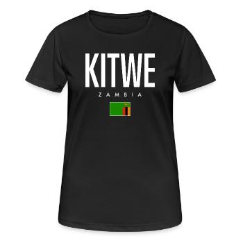 Kitwe Zambia - Women's Breathable T-Shirt - black - Front - AI Model Female 172 light (172cm)