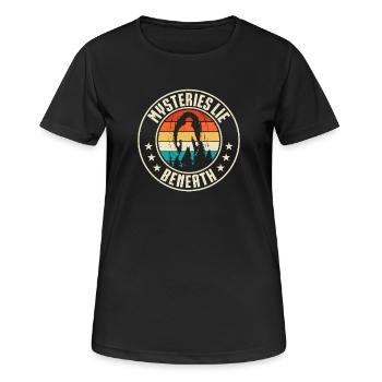 Explorateur de grottes spéléologiques - T-shirt respirant Femme - noir - Devant - AI Model Female 172 light (172cm)