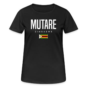 Mutare, Zimbabwe - T-shirt respirant Femme - noir - Devant - AI Model Female 172 light (172cm)