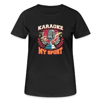 Karaoké Chanteurs de karaoké - T-shirt respirant Femme - noir - Devant - AI Model Female 172 light (172cm)