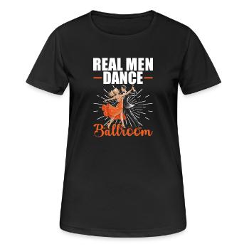 Echte Männer Tanzen Gesellschaftstanz Ballroom - Frauen T-Shirt atmungsaktiv - Schwarz - Vorne - AI Model Female 172 light (172cm)