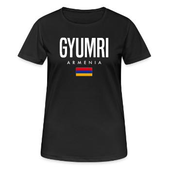 Gyumri, Arménie - T-shirt respirant Femme - noir - Devant - AI Model Female 172 light (172cm)