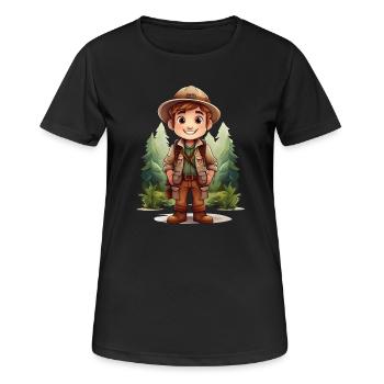 Adventurous explorer - Women's Breathable T-Shirt - black - Front - AI Model Female 172 light (172cm)