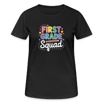 Retour à l'école de l'équipe de première année - T-shirt respirant Femme - noir - Devant - AI Model Female 172 light (172cm)