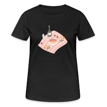 Feier Picknick Party Design - Frauen T-Shirt atmungsaktiv - Schwarz - Vorne - AI Model Female 172 light (172cm)