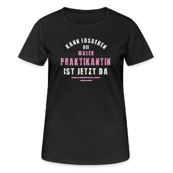 Painter Intern Thank you Internship Painting Painter - Women's Breathable T-Shirt - black - Front - AI Model Female 172 light (172cm)