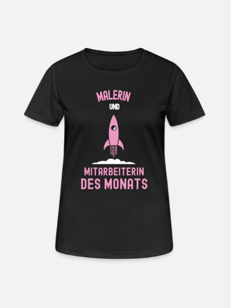 Best Painter Employee of the Month Painting - Women's Breathable T-Shirt - black