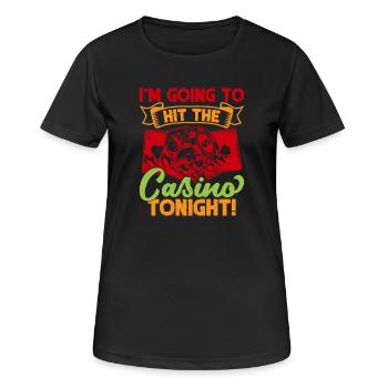 Fan de jeux d'argent, je vais au casino ce soir Casino - T-shirt respirant Femme - noir - Devant - AI Model Female 172 light (172cm)