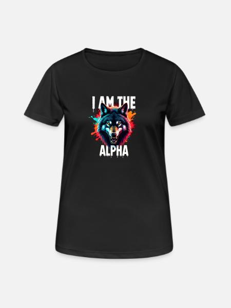 I am the Alpha Wolf - Women's Breathable T-Shirt - black