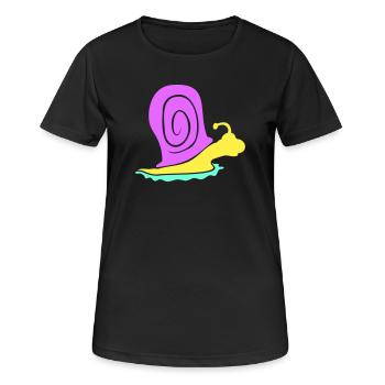 coquille d'escargot escargot coloré mignon silhouette cool - T-shirt respirant Femme - noir - Devant - AI Model Female 172 light (172cm)