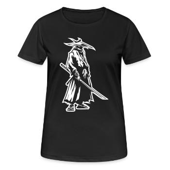 Samouraï mystique avec Katana - T-shirt respirant Femme - noir - Devant - AI Model Female 172 light (172cm)