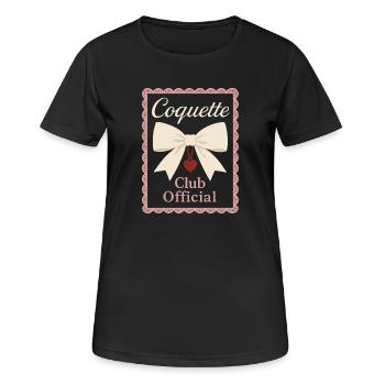 Coquette esthétique noeud motif girly pastel - T-shirt respirant Femme - noir - Devant - AI Model Female 172 light (172cm)
