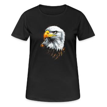 Eagle Bald Eagle Golden Eagle White-tailed Eagle - Women's Breathable T-Shirt - black - Front - AI Model Female 172 light (172cm)