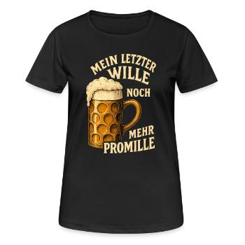 Bier Bierkrug Party feiern Promille Biertrinker  - Frauen T-Shirt atmungsaktiv - Schwarz - Vorne - AI Model Female 172 light (172cm)