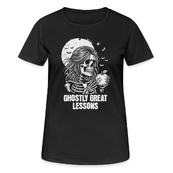 Funny Teacher Skeleton Halloween Classroom - Women's Breathable T-Shirt - black - Front - AI Model Female 172 light (172cm)