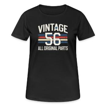 Vintage Route 1956 Design für Geburtstag Bday - Frauen T-Shirt atmungsaktiv - Schwarz - Vorne - AI Model Female 172 light (172cm)