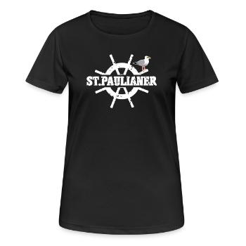 St. Paulianer - Frauen T-Shirt atmungsaktiv - Schwarz - Vorne - AI Model Female 172 light (172cm)