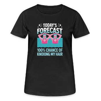 Synchronschwimmen Kunstschwimmen Wassersport - Frauen T-Shirt atmungsaktiv - Schwarz - Vorne - AI Model Female 172 light (172cm)