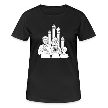 Die Sorgen der Familie - Frauen T-Shirt atmungsaktiv - Schwarz - Vorne - AI Model Female 172 light (172cm)