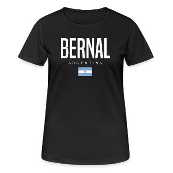 Bernal Argentine Argentin - T-shirt respirant Femme - noir - Devant - AI Model Female 172 light (172cm)