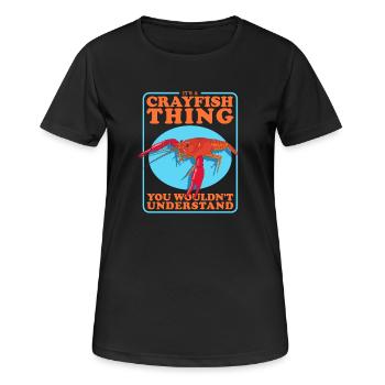 Crayfish Crayfish Seafood Gifts - Women's Breathable T-Shirt - black - Front - AI Model Female 172 light (172cm)