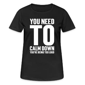 Message Motivante de Sérénité - T-shirt respirant Femme - noir - Devant - AI Model Female 172 light (172cm)