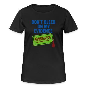 Chimiste médico-légal, Laboratoire criminel, Toxicologie - T-shirt respirant Femme - noir - Devant - AI Model Female 172 light (172cm)