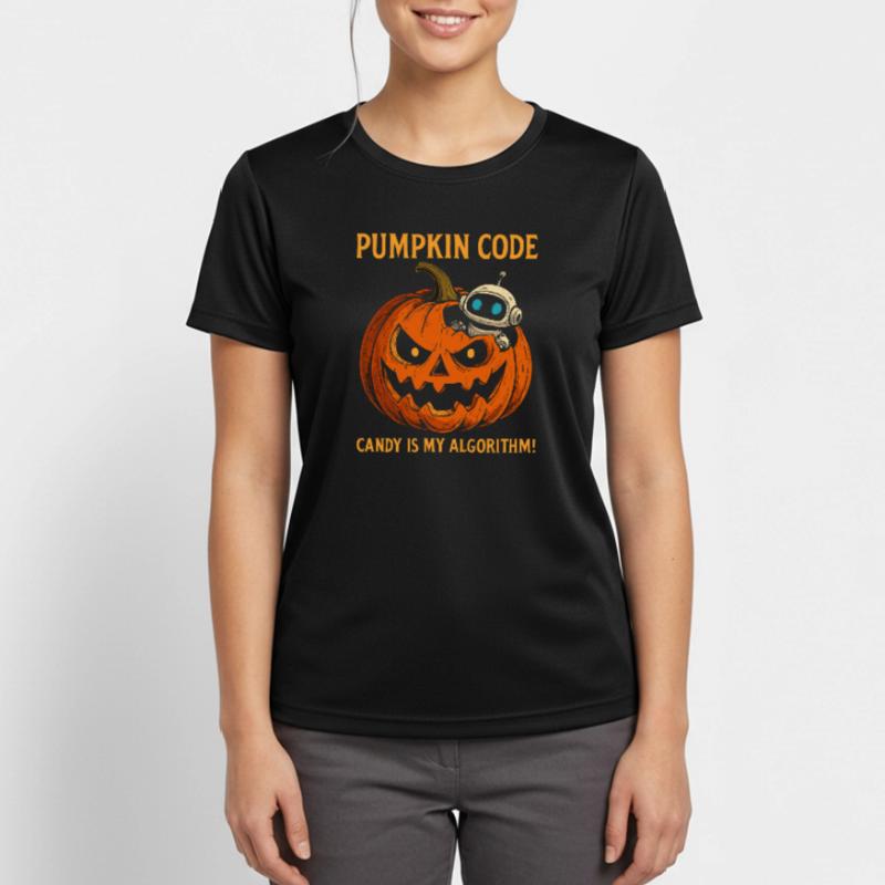 Pumpkin Code: Candy is My Algorithm ! Frauen T-Shirt atmungsaktiv