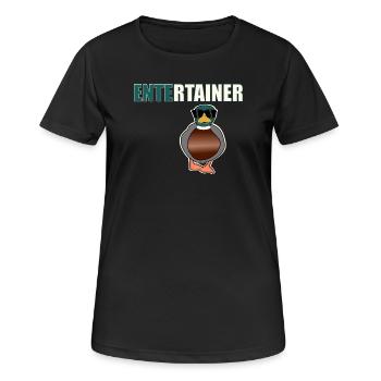 Entertainer Duck - Women's Breathable T-Shirt - black - Front - AI Model Female 172 light (172cm)