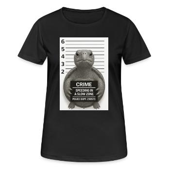 Schildkröte – Zu schnell fürs Revier - Frauen T-Shirt atmungsaktiv - Schwarz - Vorne - AI Model Female 172 light (172cm)
