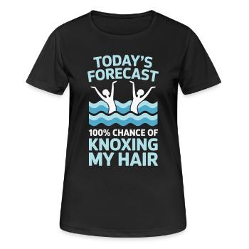 Synchronschwimmen Kunstschwimmen Wassersport - Frauen T-Shirt atmungsaktiv - Schwarz - Vorne - AI Model Female 172 light (172cm)