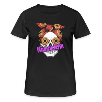 Chefin der Blumen - Frauen T-Shirt atmungsaktiv - Schwarz - Vorne - AI Model Female 172 light (172cm)