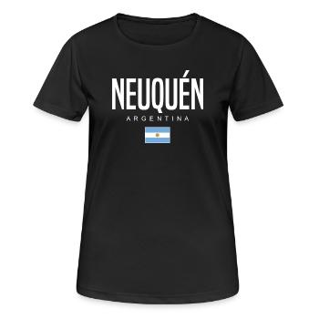 Neuquén Argentine Argentine - T-shirt respirant Femme - noir - Devant - AI Model Female 172 light (172cm)