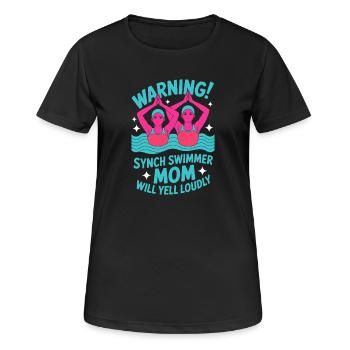 Synchronschwimmen Kunstschwimmen Wassersport - Frauen T-Shirt atmungsaktiv - Schwarz - Vorne - AI Model Female 172 light (172cm)