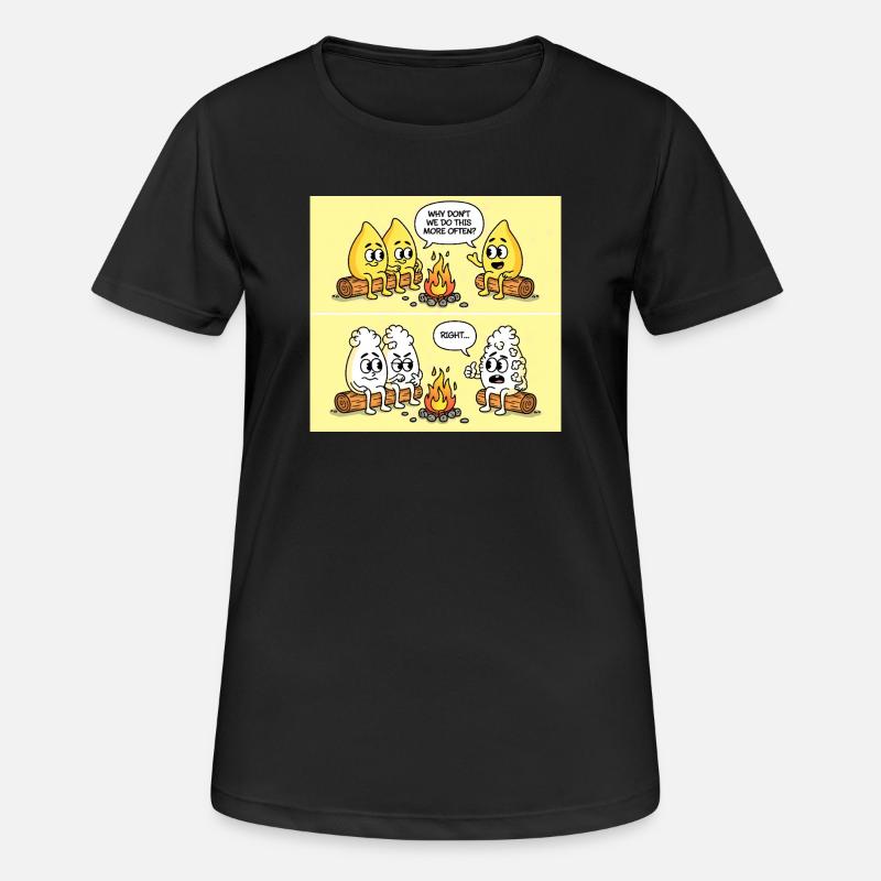 Popcorn Gag – Campfire Fun Gone Wrong - Women's Breathable T-Shirt - black