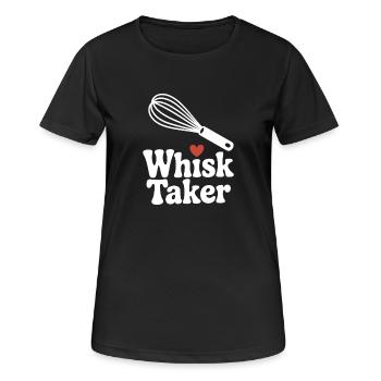 Schneebesen Taker - Frauen T-Shirt atmungsaktiv - Schwarz - Vorne - AI Model Female 172 light (172cm)