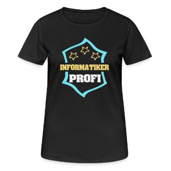 Profession Informaticien - T-shirt respirant Femme - noir - Devant - AI Model Female 172 light (172cm)