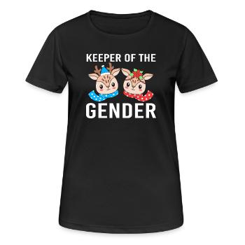 Gardien de la révélation du genre - T-shirt respirant Femme - noir - Devant - AI Model Female 172 light (172cm)