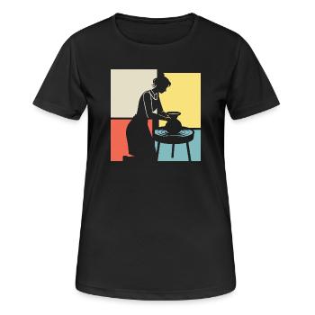 Creative pottery for ceramic lovers - Women's Breathable T-Shirt - black - Front - AI Model Female 172 light (172cm)