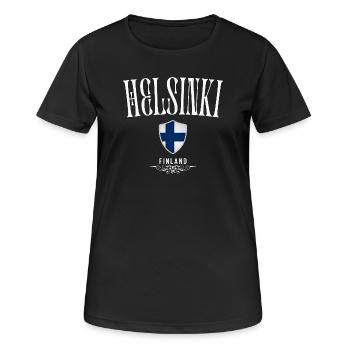 Helsinki Finland, Helsinki souvenir - Women's Breathable T-Shirt - black - Front - AI Model Female 172 light (172cm)